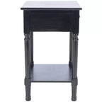 Table d'appoint en bois 1 tiroir avec pieds tournés 45 cm