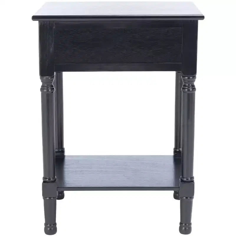 Wood 1-Drawer Accent Table with Turned Legs 18"