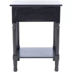 Table d'appoint en bois 1 tiroir avec pieds tournés 45 cm