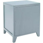 Table de chevet 14" Mindi Bois et Rotin avec Tiroir et Porte