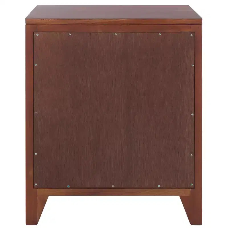 Mindi Wood and Rattan Nightstand with Drawer and Door 14"
