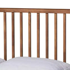 Lit plateforme en bois massif Noyer brun Double 119 cm