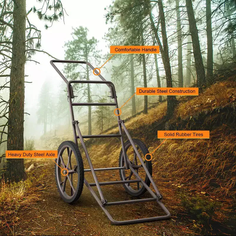 Steel Deer Game Hauler Utility Cart 500 LB Capacity