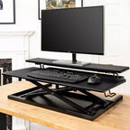 Rehausseur de bureau assis-debout en acier réglable en hauteur 32"