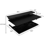 Rehausseur de bureau assis-debout en acier réglable en hauteur 32"