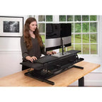 Rehausseur de bureau assis-debout en acier réglable en hauteur 32"