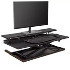 Rehausseur de bureau assis-debout en acier réglable en hauteur 32"