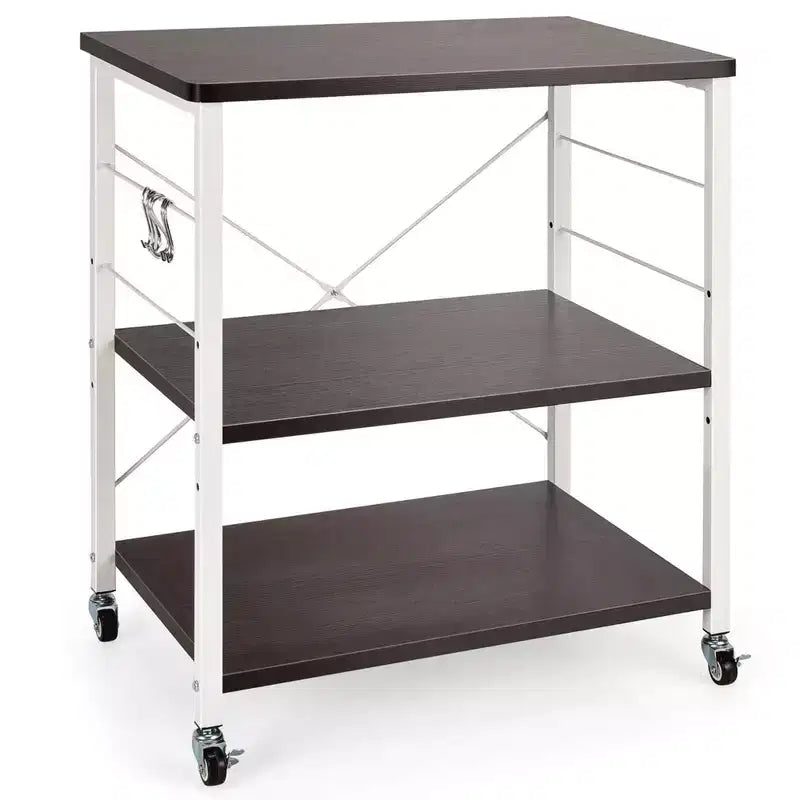 Steel 3-Tier Kitchen Baker's Rack with Hanging Hook 36"