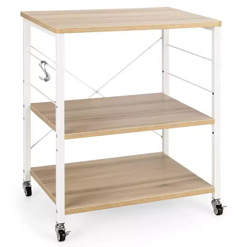 Steel 3-Tier Kitchen Baker's Rack with Hanging Hook 36"