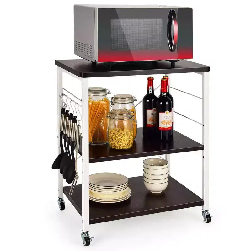 Steel 3-Tier Kitchen Baker's Rack with Hanging Hook 36"