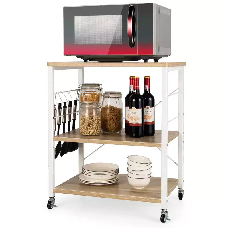 Steel 3-Tier Kitchen Baker's Rack with Hanging Hook 36"