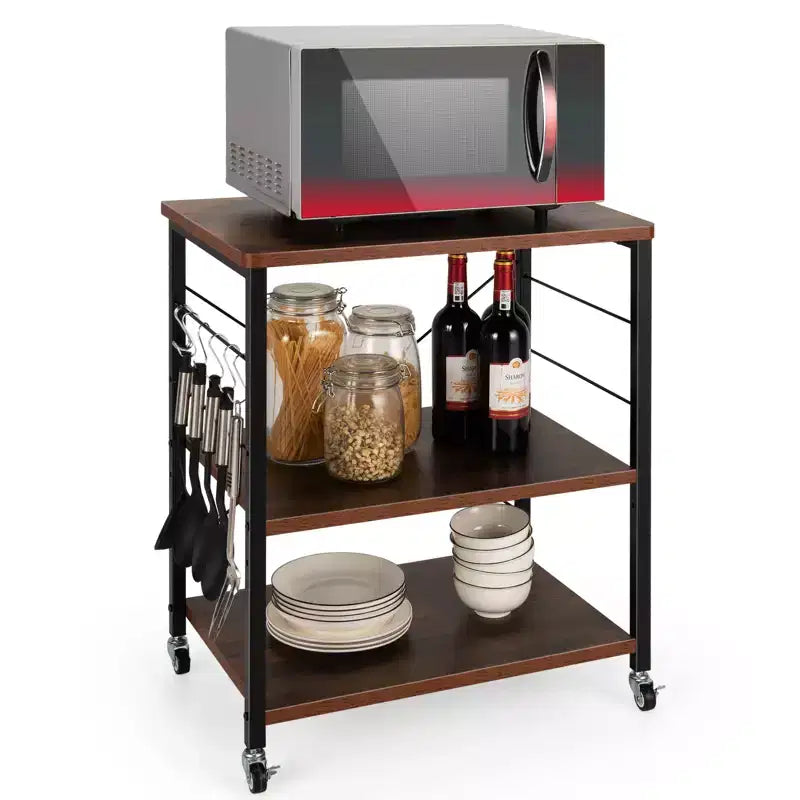 Steel 3-Tier Kitchen Baker's Rack with Hanging Hook 36"
