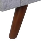 Banc de rangement en tissu et bois avec pieds en bois 60 po