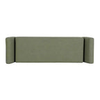 Banc de rangement en tissu et bois avec pieds en bois 60 po