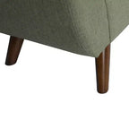 Banc de rangement en tissu et bois avec pieds en bois 60 po
