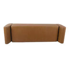 Banc de rangement en tissu et bois avec pieds en bois 60 po