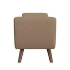 Banc de rangement en tissu et bois avec pieds en bois 60 po