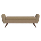 Banc de rangement en tissu et bois avec pieds en bois 60 po