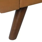 Banc de rangement en tissu et bois avec pieds en bois 60 po