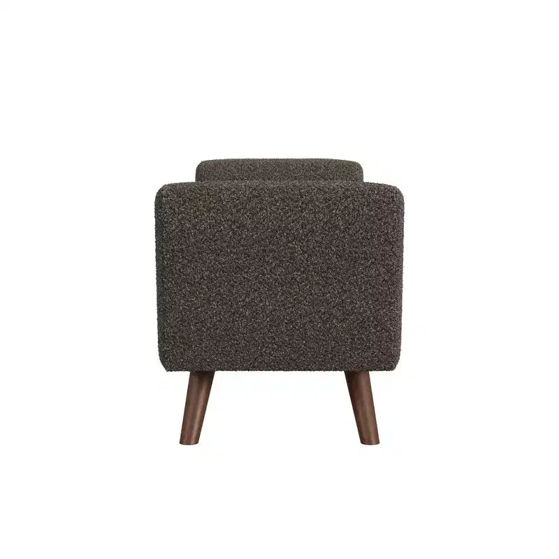Fabric and Wood Storage Bench with Wood Legs 60"