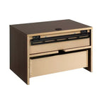Table de chevet flottante en MDF avec tiroir et étagère ouverte 57 cm