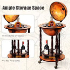 Globe de bar en bois 44,5 cm