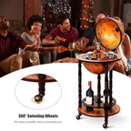 Globe de bar en bois 44,5 cm