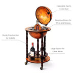 Globe de bar en bois 44,5 cm
